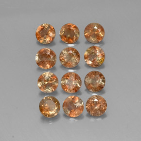 Gemas de andalucita multicolor natural de 3,09 ct, corte redondo, VS-SI