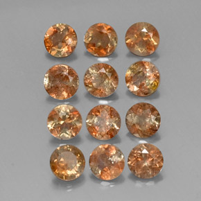 Gemas de andalucita multicolor natural de 3,09 ct, corte redondo, VS-SI