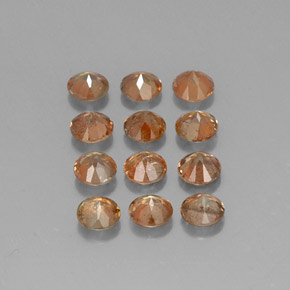 Gemas de andalucita multicolor natural de 3,09 ct, corte redondo, VS-SI