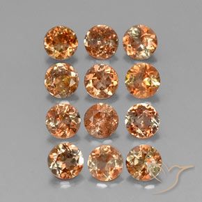Gemas de andalucita Multicolor natural de 3.07 ct, Redondo, VS-SI