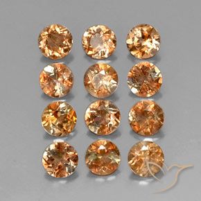 Gemas de andalucita Multicolor natural de 3.09 ct, Redondo, VS-SI