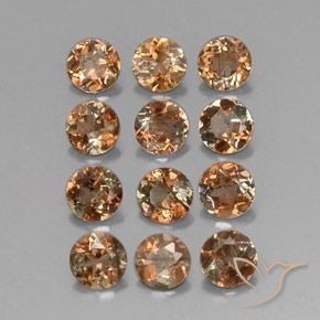 Gemas de andalucita Multicolor natural de 2.93 ct, Redondo, SI