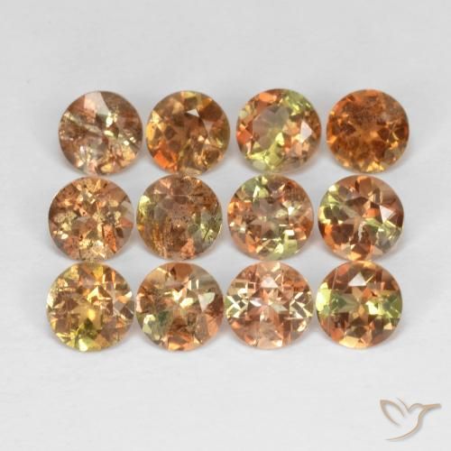 Gemas de andalucita Multicolor natural de 3.23 ct, Redondo, VS-SI