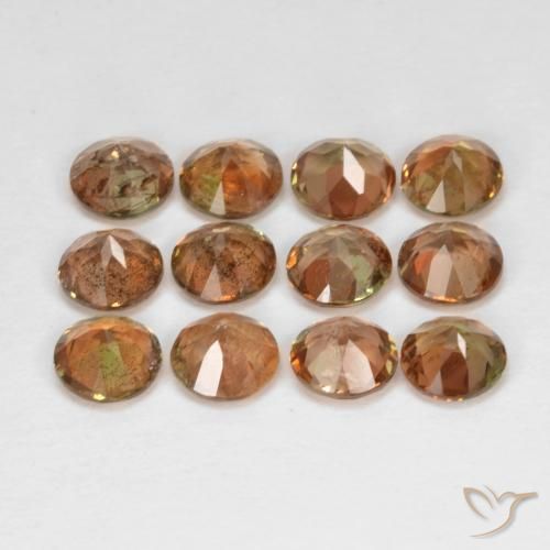 Gemas de andalucita Multicolor natural de 3.23 ct, Redondo, VS-SI