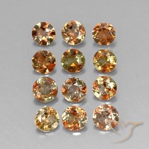 Gemas de andalucita Multicolor natural de 2.47 ct, Redondo, VS-SI