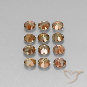 Gemas de andalucita Multicolor natural de 2.47 ct, Redondo, VS-SI