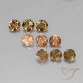 Gemas de andalucita Multicolor natural de 2.37 ct, Redondo, VS-SI