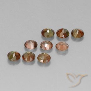 Gemas de andalucita Multicolor natural de 2.37 ct, Redondo, VS-SI