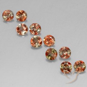 Gemas de andalucita Multicolor natural de 2.48 ct, Redondo, VS-SI