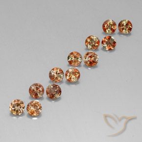 Gemas de andalucita multicolor natural de 3,21 ct, corte redondo, VS-SI