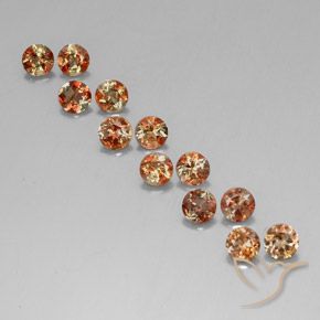 Gemas de andalucita multicolor natural de 3,21 ct, corte redondo, VS-SI