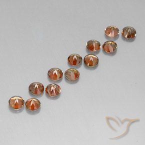 Gemas de andalucita multicolor natural de 3,21 ct, corte redondo, VS-SI