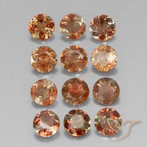 Gemas de andalucita Multicolor natural de 2.84 ct, Redondo, VS-SI