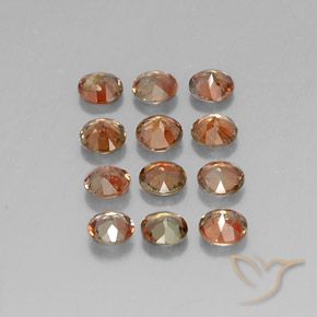 Gemas de andalucita Multicolor natural de 2.84 ct, Redondo, VS-SI