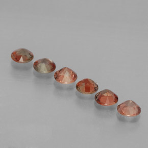 Gemas de andalucita multicolor natural de  ct, corte redondo, VS