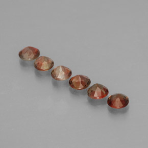 Gemas de andalucita multicolor natural de  ct, corte redondo, VS