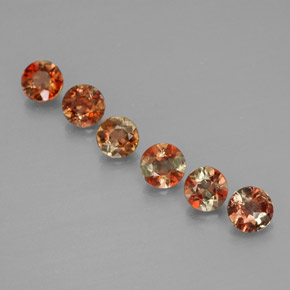 Gemas de andalucita multicolor natural de 1,09 ct, corte redondo, VS