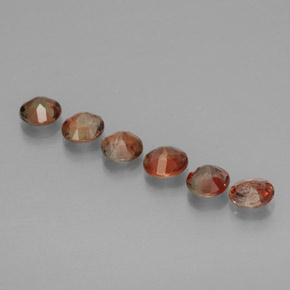 Gemas de andalucita multicolor natural de 1,09 ct, corte redondo, VS