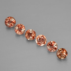 Gemas de andalucita Multicolor natural de 1.26 ct, Corte Redondo, VS