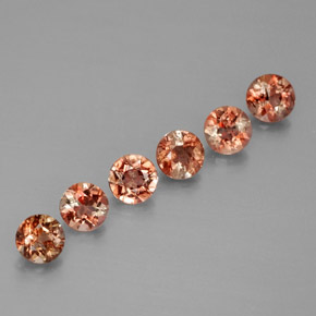 Gemas de andalucita Multicolor natural de 1.26 ct, Corte Redondo, VS