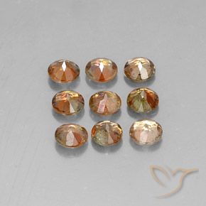 Gemas de andalucita multicolor natural de 1,93 ct, corte redondo, VS