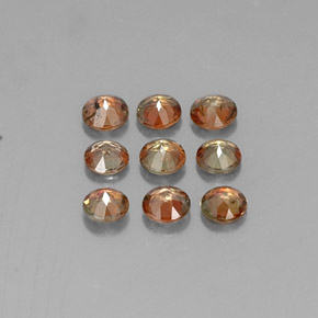 Gemas de andalucita multicolor natural de  ct, corte redondo, VS