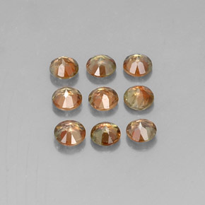 Gemas de andalucita multicolor natural de 1,56 ct, corte redondo, VS