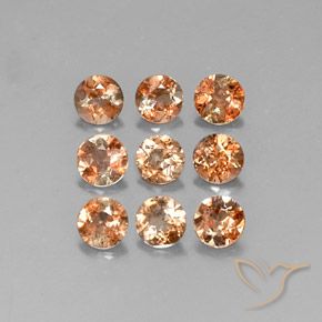 Gemas de andalucita multicolor natural de 1,88 ct, corte redondo, VS