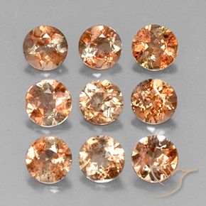 Gemas de andalucita multicolor natural de 1,88 ct, corte redondo, VS