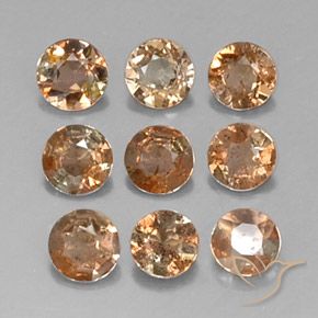 Gemas de andalucita Multicolor natural de 1.64 ct, Redondo, VS
