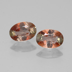 Gemas de andalucita multicolor natural de  ct, corte óvalo, VS