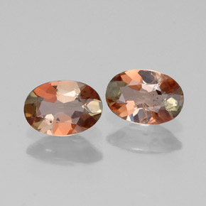 Gemas de andalucita multicolor natural de  ct, corte óvalo, VS