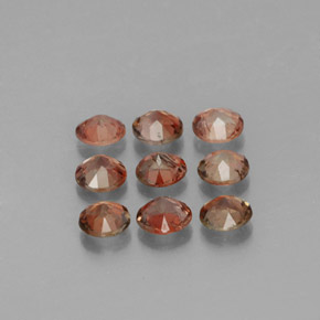 Gemas de andalucita Multicolor natural de 1.43 ct, Corte Redondo, VS