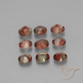 Gemas de andalucita Multicolor natural de 1.55 ct, Redondo, VS