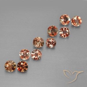 Gemas de andalucita Multicolor natural de 1.96 ct, Redondo, VS