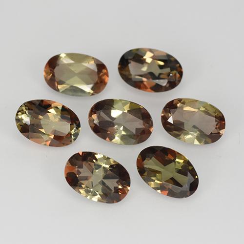 Gemas de andalucita multicolor natural de 3,05 ct, corte óvalo, VS-SI