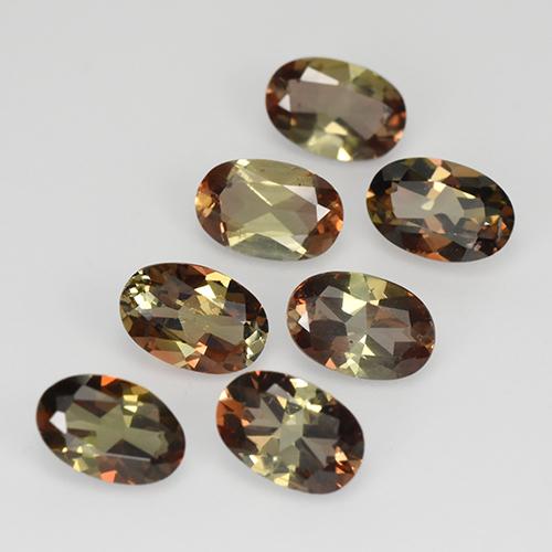 Gemas de andalucita multicolor natural de 3,05 ct, corte óvalo, VS-SI
