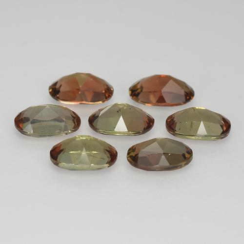 Gemas de andalucita multicolor natural de 3,05 ct, corte óvalo, VS-SI