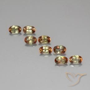 Gemas de andalucita multicolor natural de 4,21 ct, corte óvalo, VS-SI