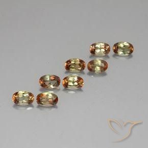Gemas de andalucita multicolor natural de 4,21 ct, corte óvalo, VS-SI