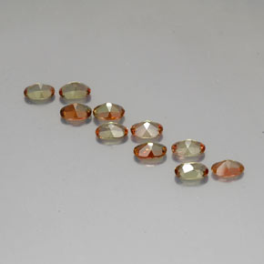 Gemas de andalucita naranja natural de  ct, corte óvalo, VS-SI