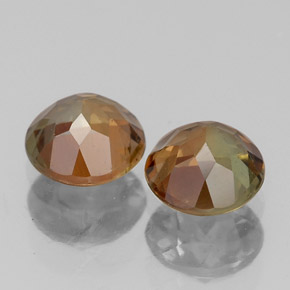 Gemas de andalucita multicolor natural de  ct, corte redondo, VS-SI