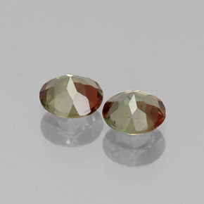Gemas de andalucita multicolor natural de  ct, corte redondo, VS
