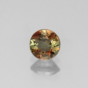 Andalucita multicolor natural de 0,43 ct, corte redondo, VS