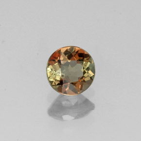 Andalucita multicolor natural de 0,43 ct, corte redondo, VS