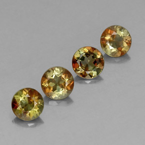 Gemas de andalucita Multicolor natural de  ct, Corte Redondo, VS-SI