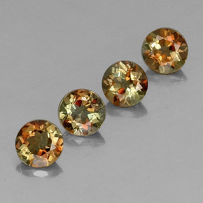 Gemas de andalucita Multicolor natural de  ct, Corte Redondo, VS