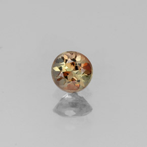 Andalucita multicolor natural de 0,22 ct, corte redondo, VS
