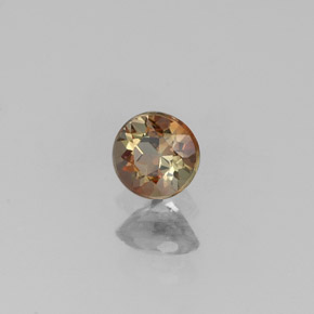 Andalucita multicolor natural de 0,22 ct, corte redondo, VS