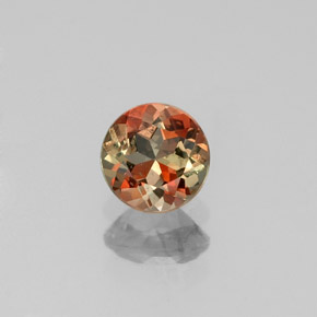 Andalucita multicolor natural de 0,51 ct, corte redondo, VS